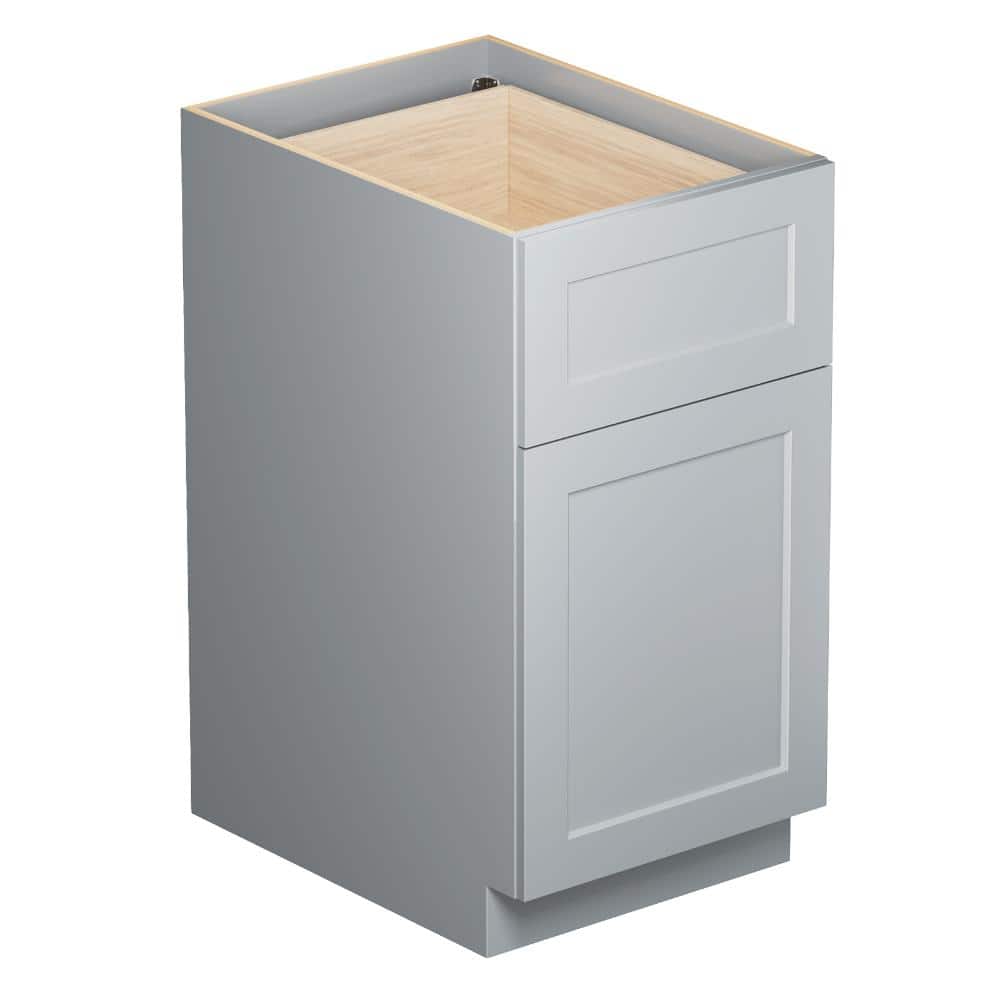 Shaker 18 in. W x 24 in. D x 34.5 in. H Quick Assemble Drawer Base Kitchen Cabinet with Soft-Close in Grey price history on PriceWatchPro