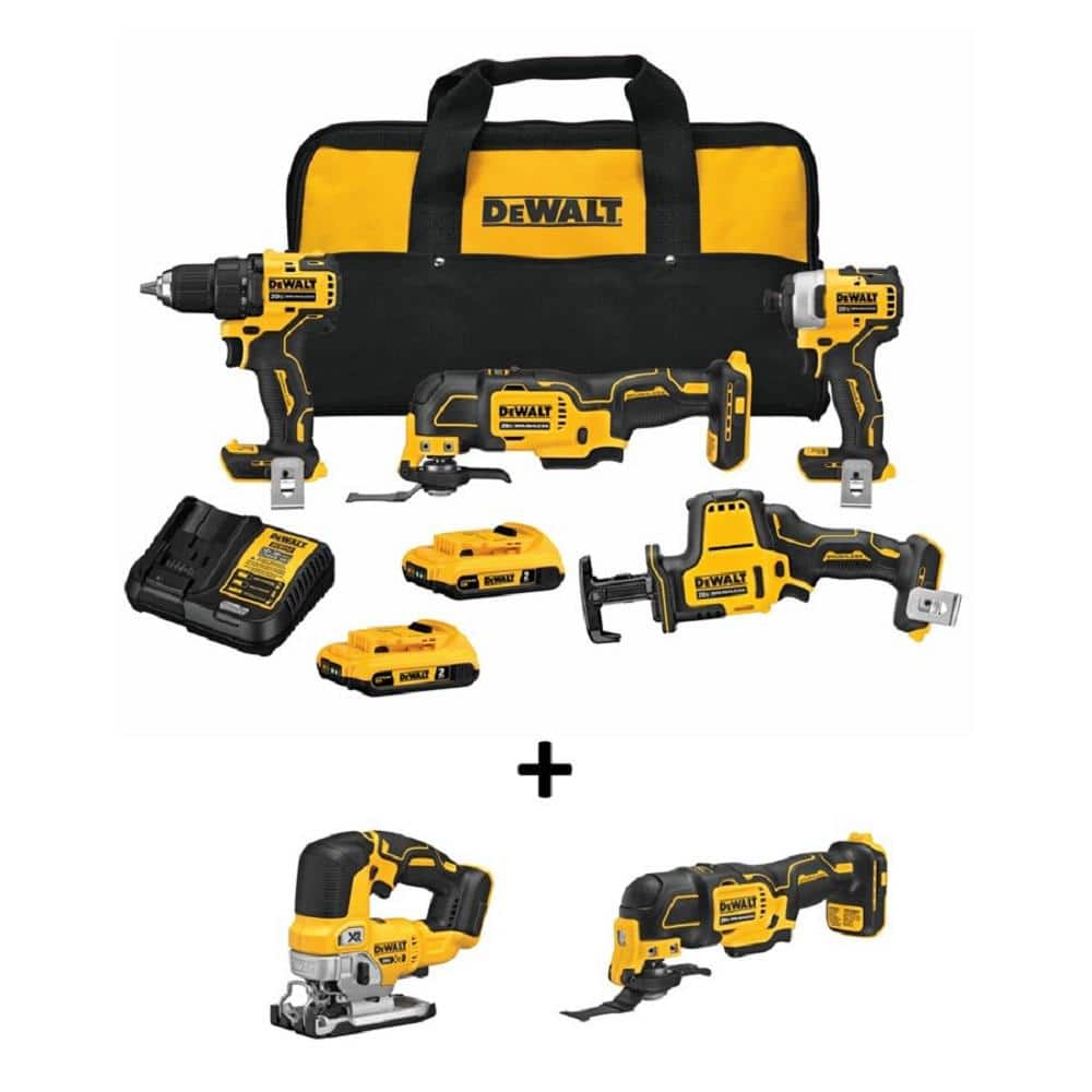 ATOMIC 20-Volt MAX Cordless Brushless Combo Kit (4-Tool), Brushless Jigsaw & ATOMIC Oscillating Tool