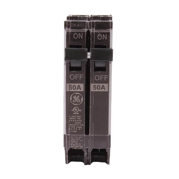 GE THQP250 50 Amp 2 Pole Thin Circuit Breaker for sale online