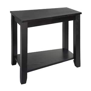 Miller 24 in. H Black Finish Wedge Wood End Table