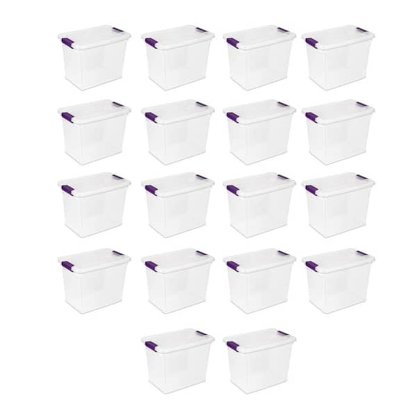 Sterilite 27 Qt. ClearView Latch Box Storage Bin Container, (18-Pack) 17631706