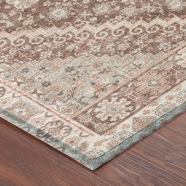 Chantille Machine Washable Indoor/Outdoor Abstract ACN2806 Paprika 9 ft. x 12 ft. Area Rug