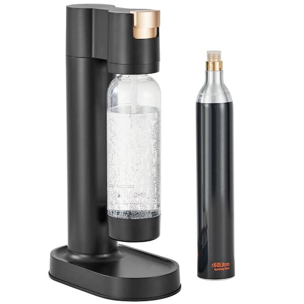 Sparkling Water Maker, Home Soda Maker Machine, Compatible with 60 l Screw-In CO2 Cylinders, Compact Design
