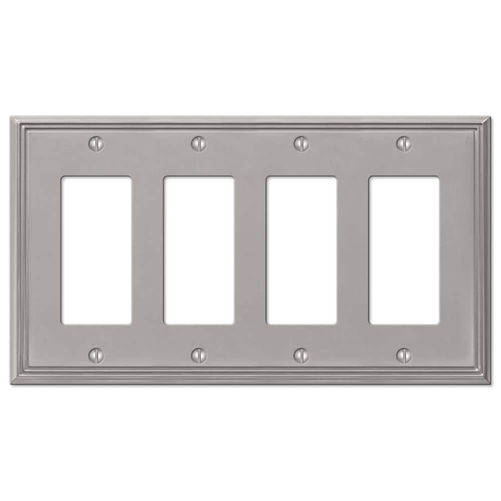 Rhodes 4 Gang Rocker Metal Wall Plate - Brushed Nickel price history on PriceWatchPro