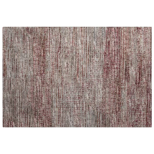 Dream Shag Premium Machine Washable Abstract ADS32 Burgundy 2 ft. x 3 ft. Accent Rug