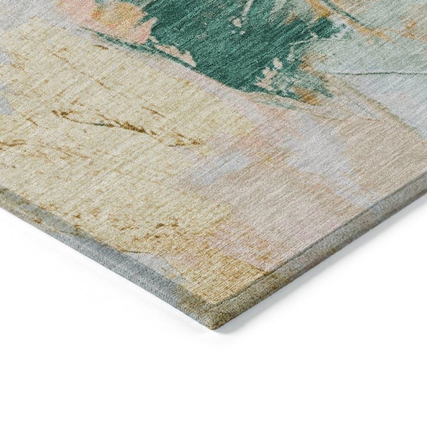 Chantille Machine Washable Indoor/Outdoor Abstract ACN1914 Peach 3 ft. x 4 ft. Area Rug