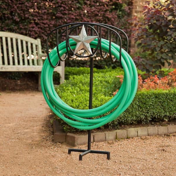 LIBERTY GARDEN Decorative Hose Stand with Star -KD 125-KD - The Home Depot