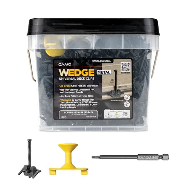 Wedgemetal Stainless Steel Hidden Deck Fastener Clip For Metal Framing (450-Count/250 sq. ft.)
