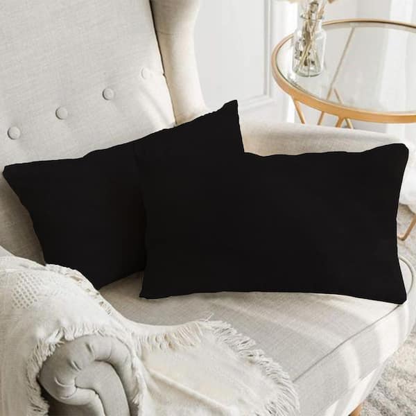 A1 Home Collections A1HC Black Velvet Decorative Pillow