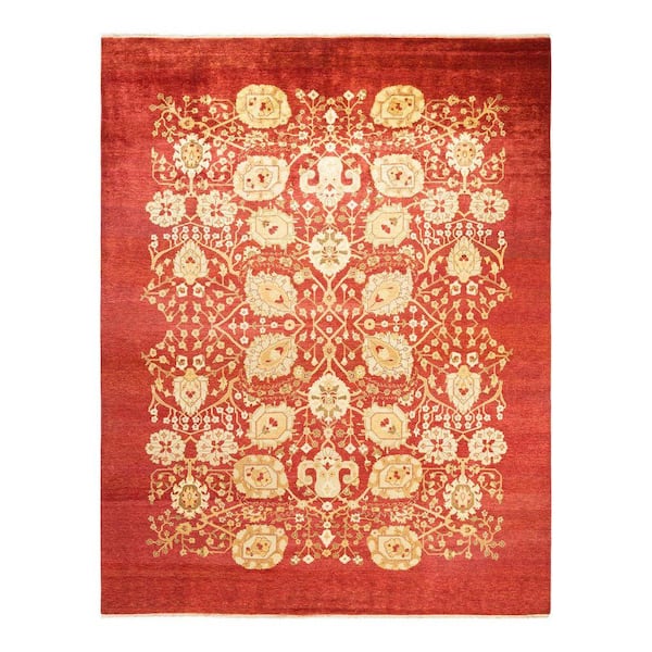 Eclectic Rug Red Chloe & Olivia Home Eclectic Red 8 x 10 Oriental Wool Indoor Area Rug ...