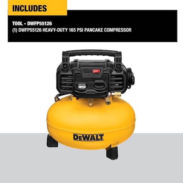 DEWALT DWFP55126 6 Gal. 165 PSI Electric Pancake Air Compressor - 3