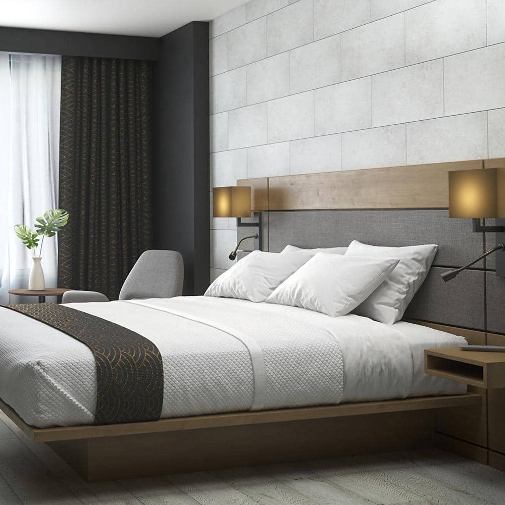 Rain Cloud 25.6 in. x 14.8 in. Vinyl Waterproof Interlocking Wall Tiles