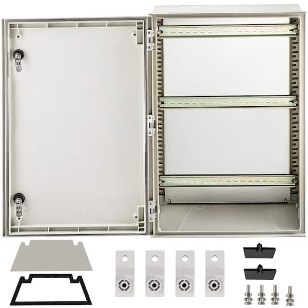 2 cu.ft. Electrical Enclosure Box 24 x 16 x 9 in. NENA 4X Junction Outlet Box Wall Mount Fiberglass with Mounting Plate