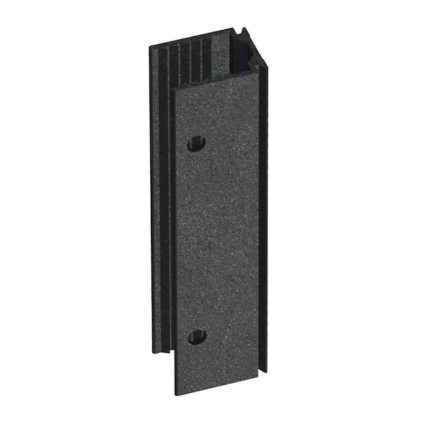 Modular Fencing Matte Black Aluminum 1x6 Wood Board Bracket for an Outdoor Privacy Fence System