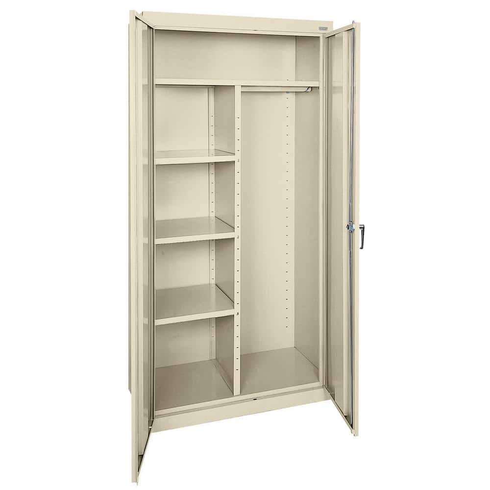 Sandusky Classic Series Combination Storage Cabinet with Adjustable Shelves in Putty (36 in. W x 72 in. H x 24 in. D), Putty Powder Coat -  CAC1362472-07