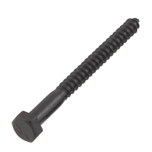 5/16 in. x 3-1/2 in. Black Exterior Hex Head Lag Screw (15-Pack)
