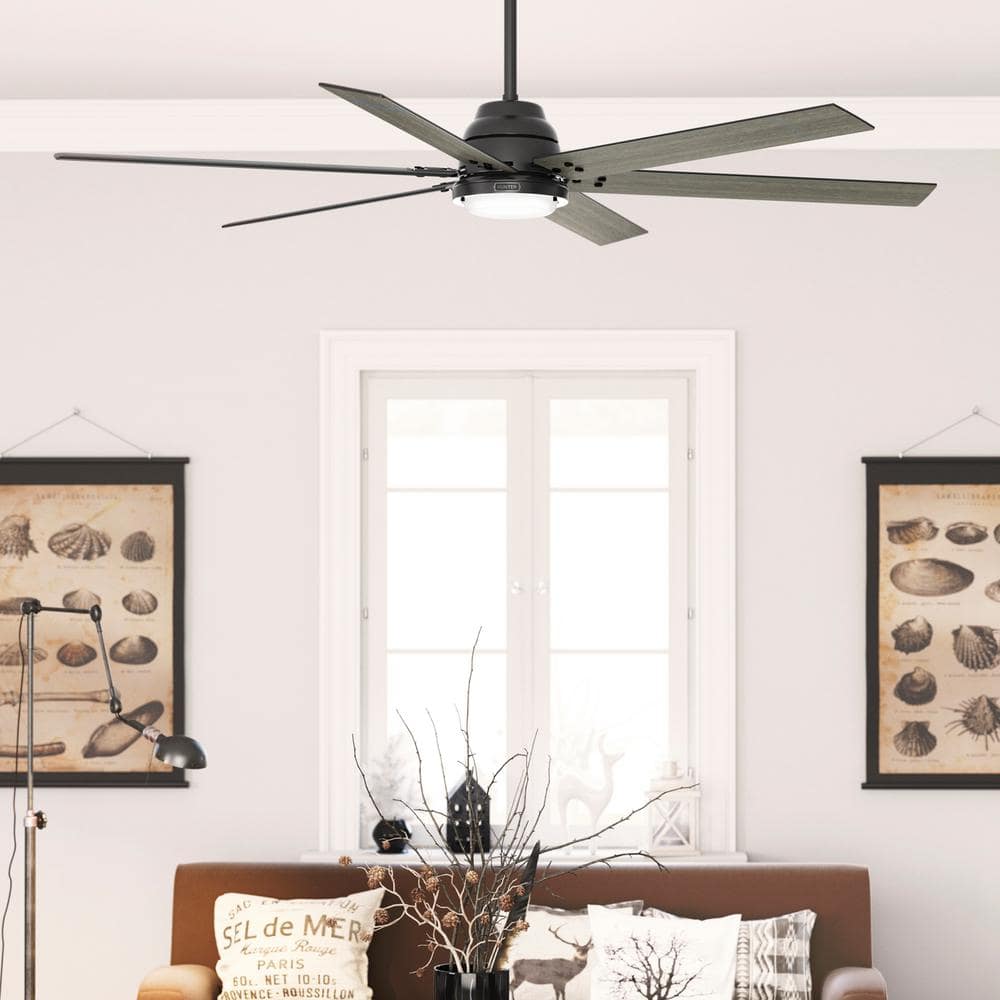 Hunter Hunter 72 in. Gravity Wi-Fi ENERGY STAR Matte Black Smart