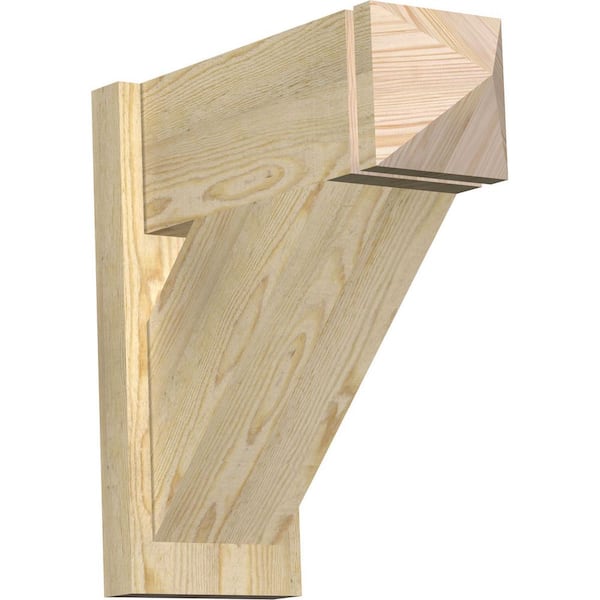 Ekena Millwork 8 in. x 20 in. x 20 in. Douglas Fir Traditional Arts and Crafts Rough Sawn Outlooker
