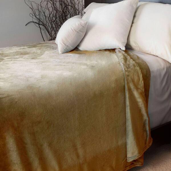 Lavish Home Brown Polyester Flannel Full/Queen Blanket