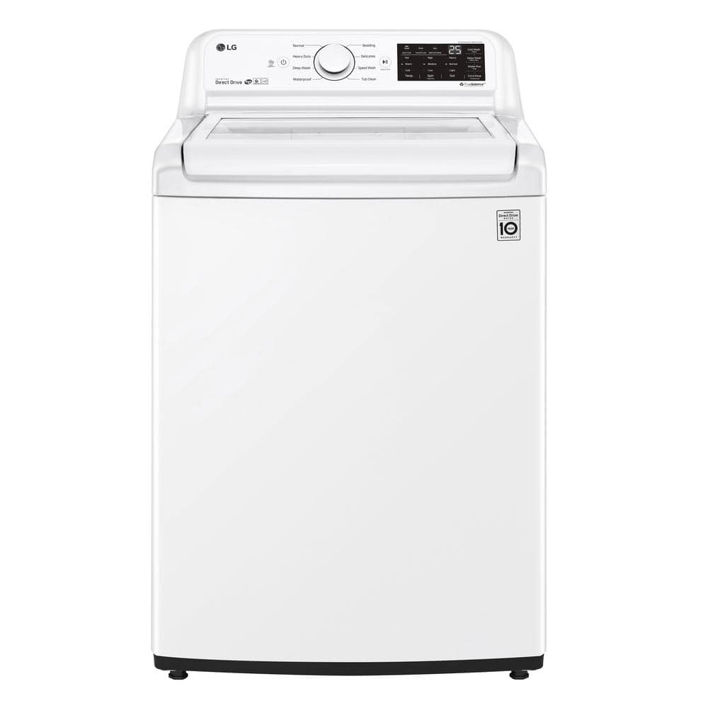 Top Load Ult LG 4.5 cu. ft. White Ultra Large Top Load Washer with TurboDrum ...