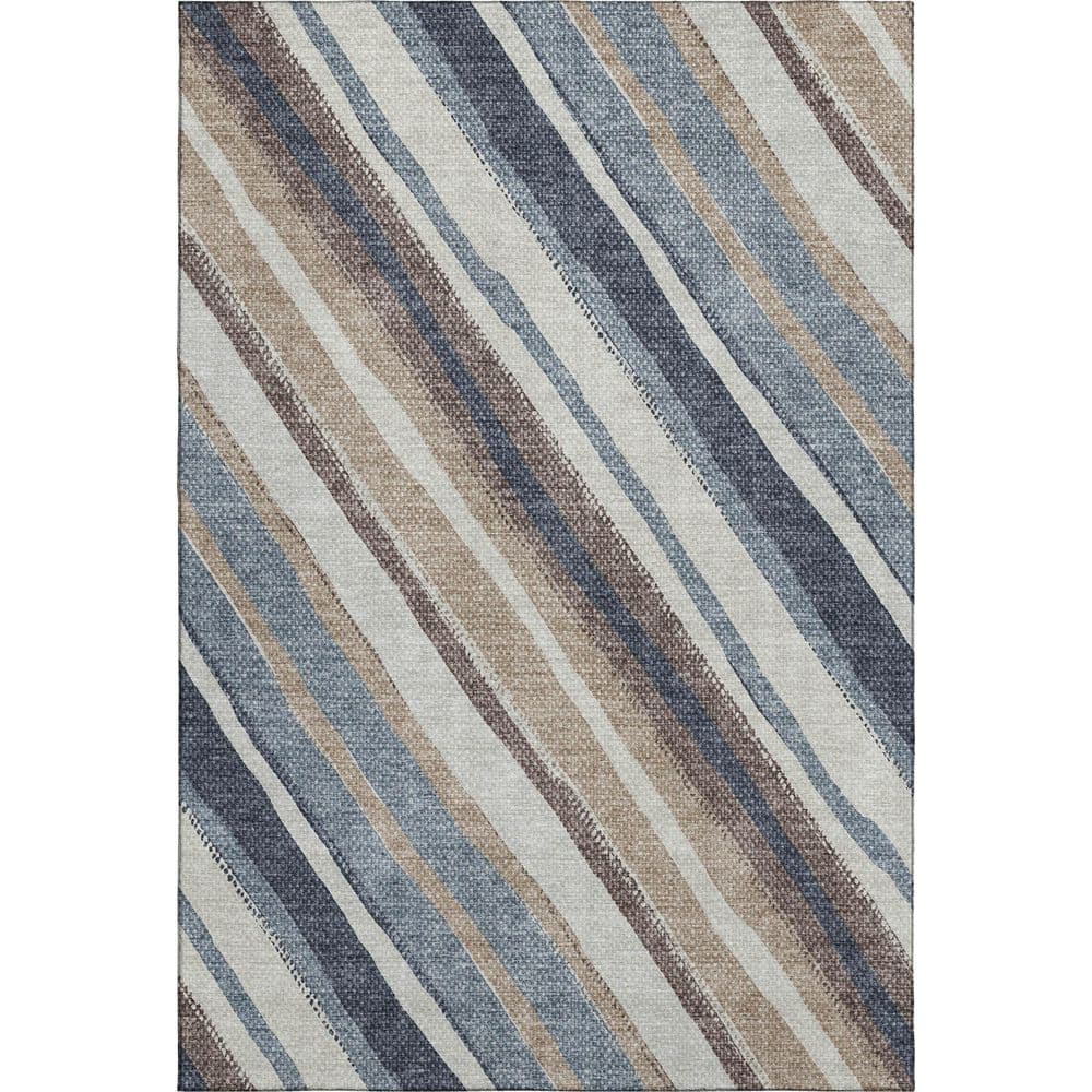 Mayfield Premium Machine Washable Abstract AMF2282 Denim 8 ft. x 10 ft. Area Rug price history on PriceWatchPro
