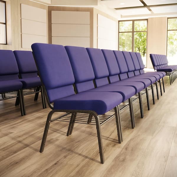 Fabric Stackable Chair in Purple