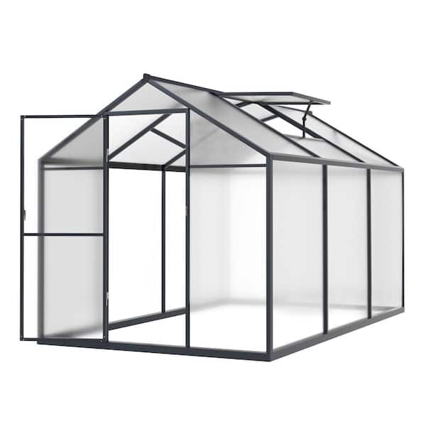 VEIKOUS 6 ft. x 6 ft. Walk-In Gray Garden Greenhouse Kit with Adjustable Roof Vent