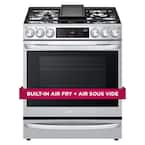 6.3 cu. ft. Smart Slide-In Gas Range with ProBake Convection & Air Sous Vide in PrintProof Stainless Steel
