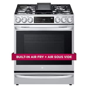 6.3 cu. ft. Smart Slide-In Gas Range with ProBake Convection & Air Sous Vide in PrintProof Stainless Steel