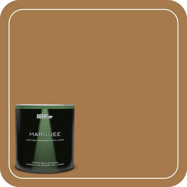BEHR MARQUEE 1 qt. Home Decorators Collection #HDC-CL-18A Butter Caramel Semi-Gloss Enamel Exterior Paint & Primer