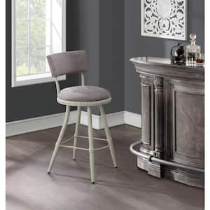 Benton White and Gray Bar Stool