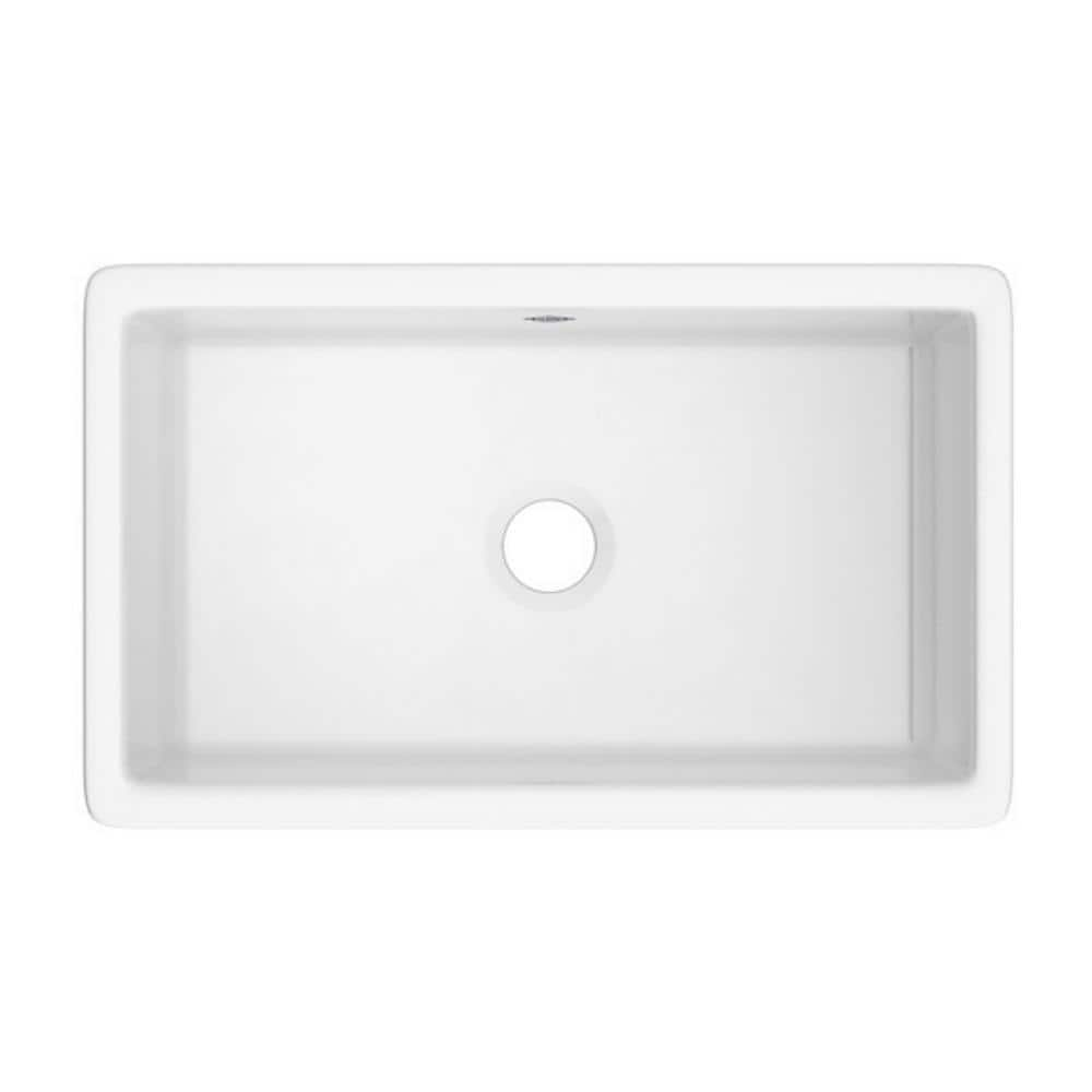 UPC 824438255883 product image for Shaker 30 in. Drop-In/Undermount Single Bowl Fireclay Kitchen Sink in White | upcitemdb.com