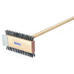 30.5 in. Carbon Steel Broiler Cleaning Brush with Scraper (Case of 6)