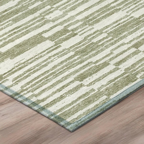 Chantille Machine Washable Indoor/Outdoor Abstract ACN2907 Sage 3 ft. x 5 ft. Area Rug