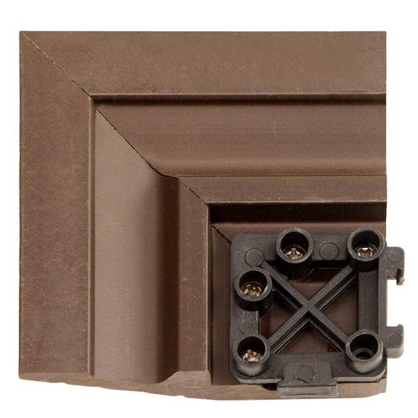 CREATIVE SURFACES 3 in. x 3 in. Composite Deck Tile Corner Trim in Cypress (4-Pieces Per Box)