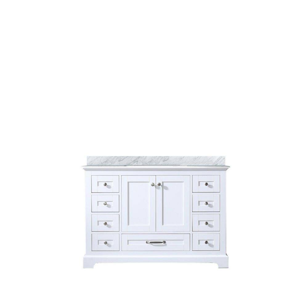 Dukes 48" White Marble Top Single Vanity with Sink