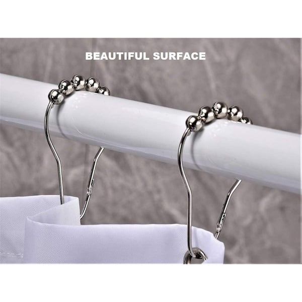 Dyiom Shower Curtain Rod - 26-40 in. Adjustable Tension Curtain Rod,  Stainless Steel, for Bathroom, Easy to Install Silver B09XX9HJJN - The Home  Depot