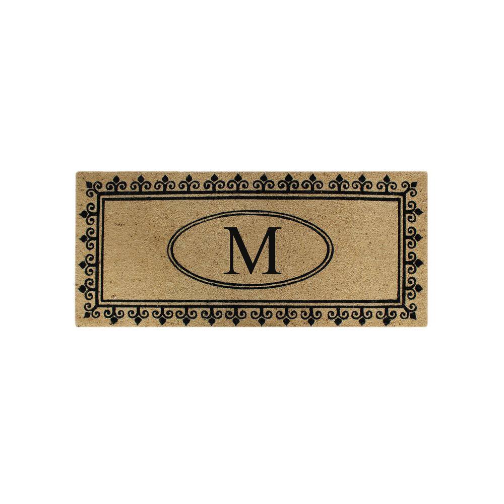C A1 Home Collections A1HC407C Hand Crafted Anti Shred Treated Entry Monogrammed Doormat 30 X 48