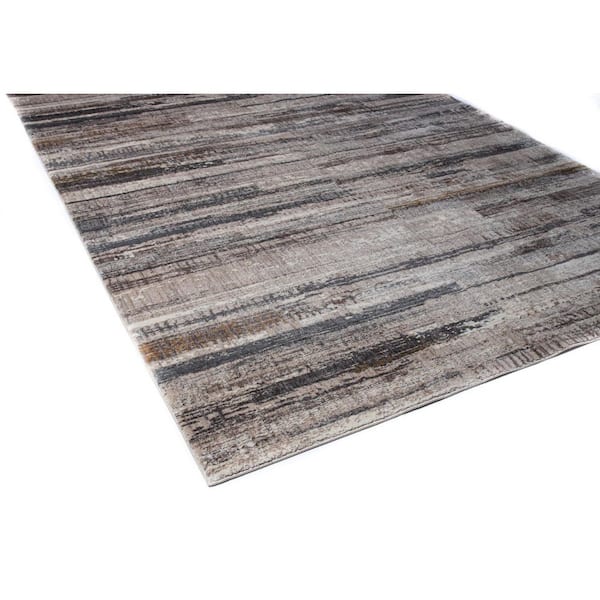 Montrose Cream/Grey 3 ft. x 8 ft. (2 ft. 6 in. x 8 ft.) Abstract Contemporary Runner Rug