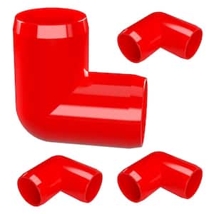 1-1/4 in. Furniture Grade PVC 90-Degree Elbow in Red (4-Pack)