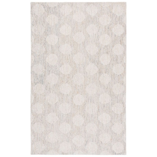 Metro 4 ft. x 6 ft. Gold/Ivory Polka Dot Area Rug