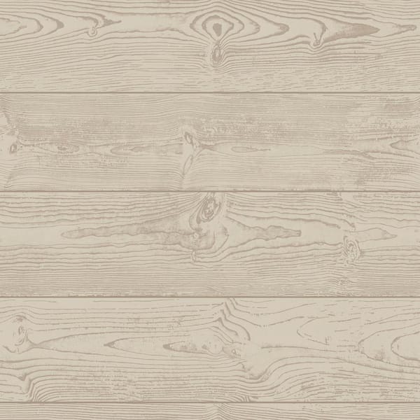 SCOTT LIVING Brown Urban Shiplap Natural Self Adhesive Vinyl Peel and Stick Wallpaper Roll