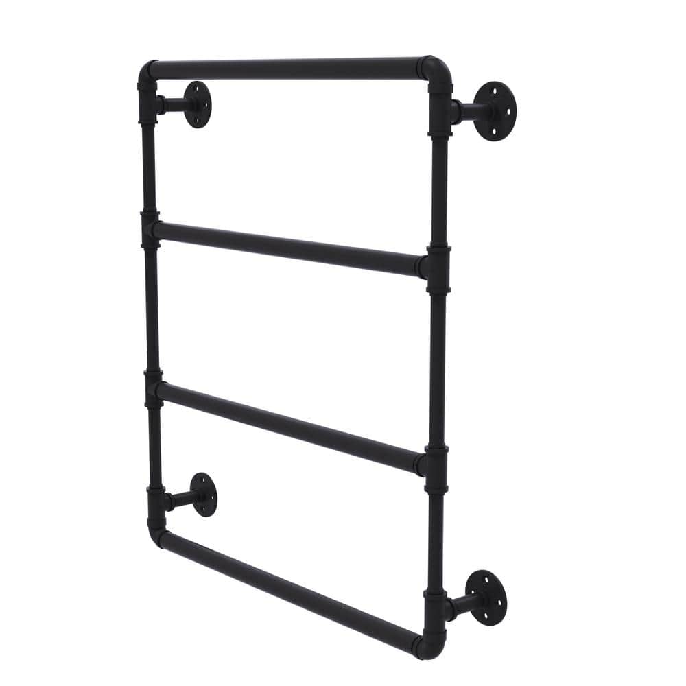 Matte Black 24-Inch Wall Mounted Ladder Towel Bar