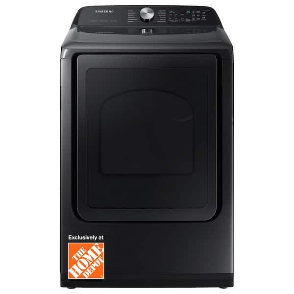 7.4 cu. ft. Vented Gas Dryer in Brushed Black with Steam Sanitize+