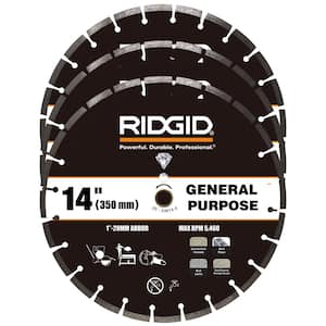 14 in. General Purpose Cutting Segmented Rim Diamond Blades (3-Pack)