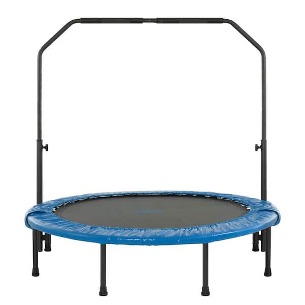 Upper 48 in. Mini Indoor/Outdoor Foldable Trampoline with Adjustable Handrail-UBSF01-48 The Home Depot
