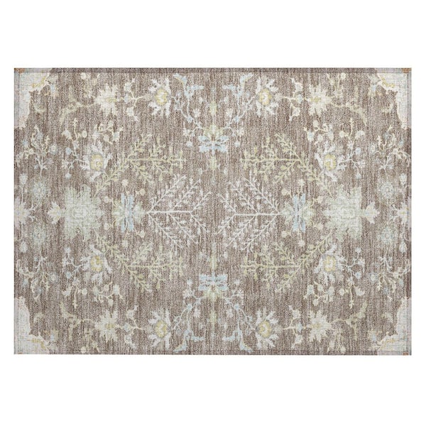 Chantille Machine Washable Indoor/Outdoor Abstract ACN2676 Taupe 2 ft. x 3 ft. Accent Rug
