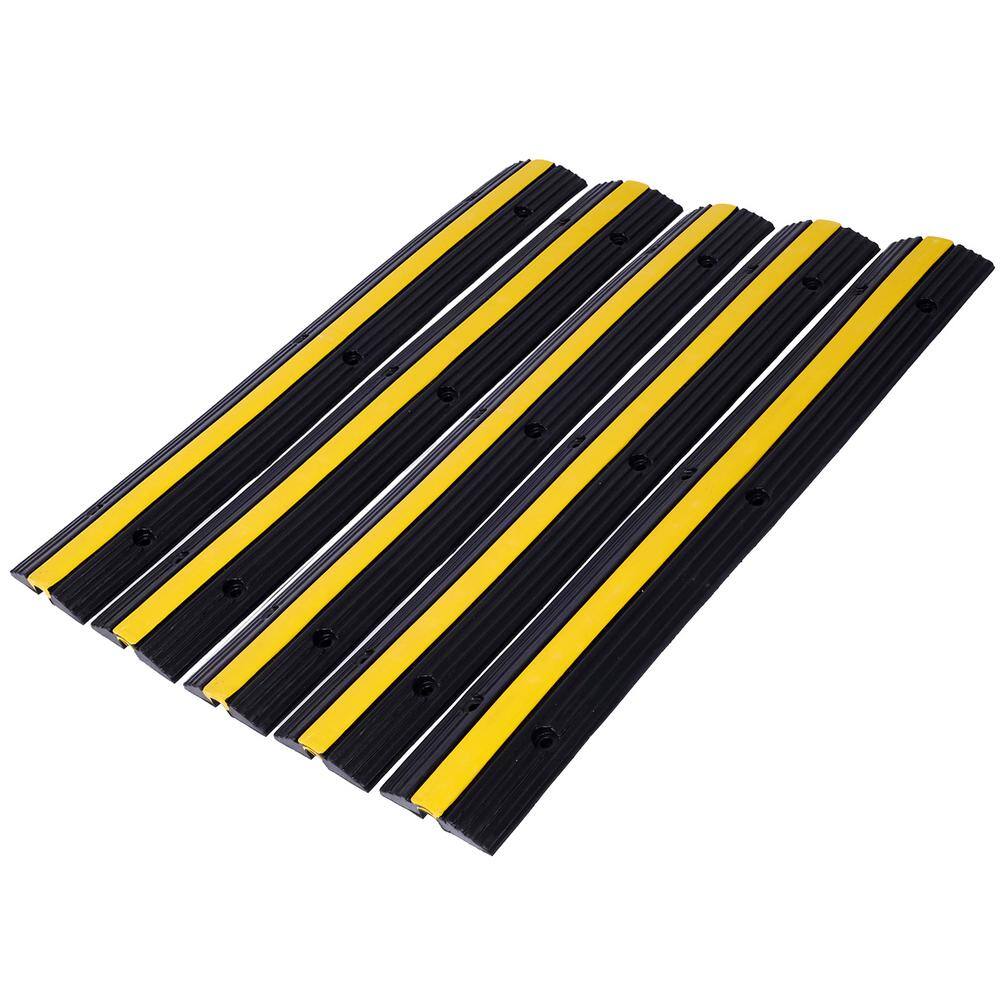 Cable Protector Ramp with 12-Bolts Spike, 6600Lbs Load Capacity Ramps, 2-Pack of 1 Channel (1 Channel, 5-Pack) price history on PriceWatchPro