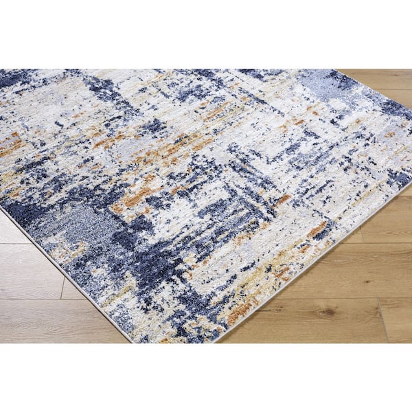 Andorra Plus Beige/Blue 2 ft. x 3 ft. Modern Indoor Area Rug