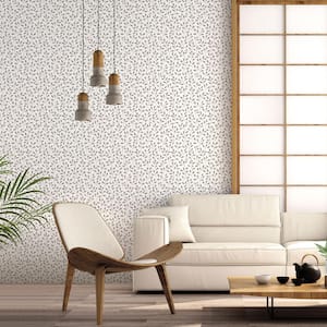 Into The Wild Silver Metallic Trailing Leaf Non-Pasted Non-Woven Wallpaper Roll